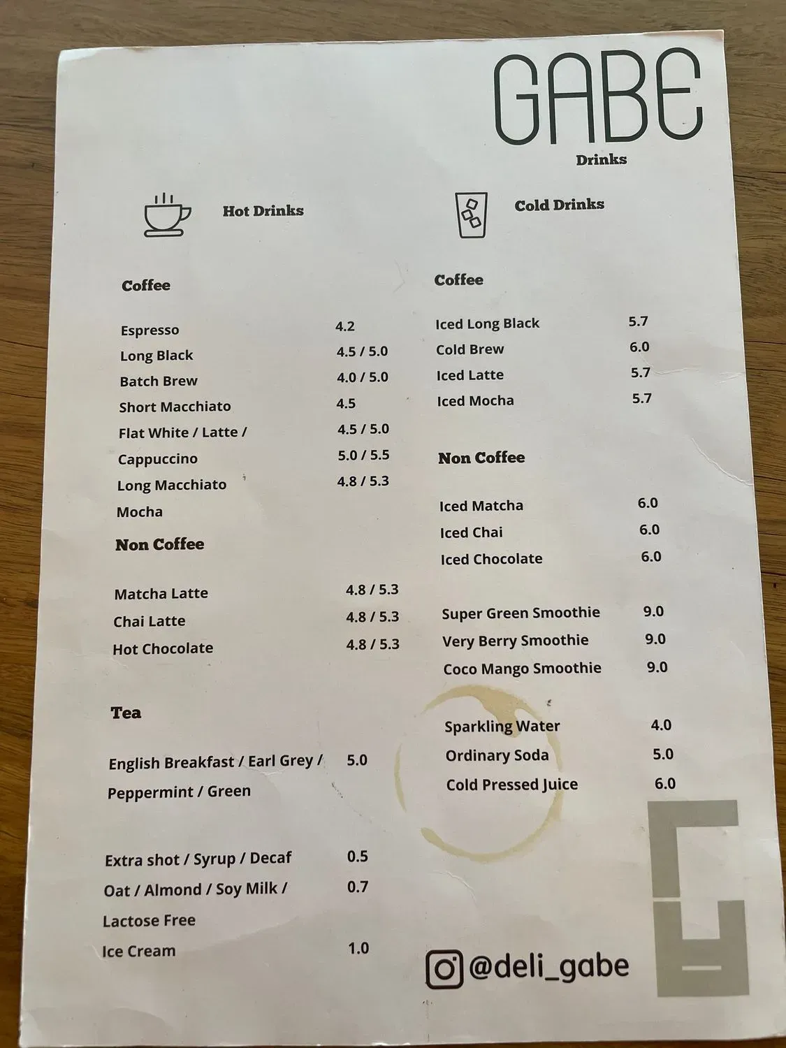 Menu 1