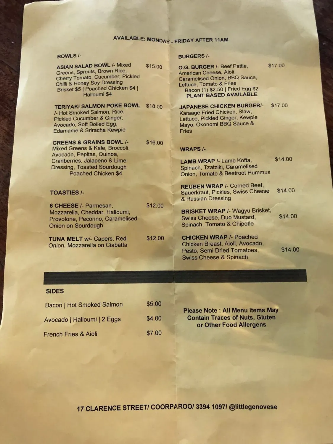 Menu 1