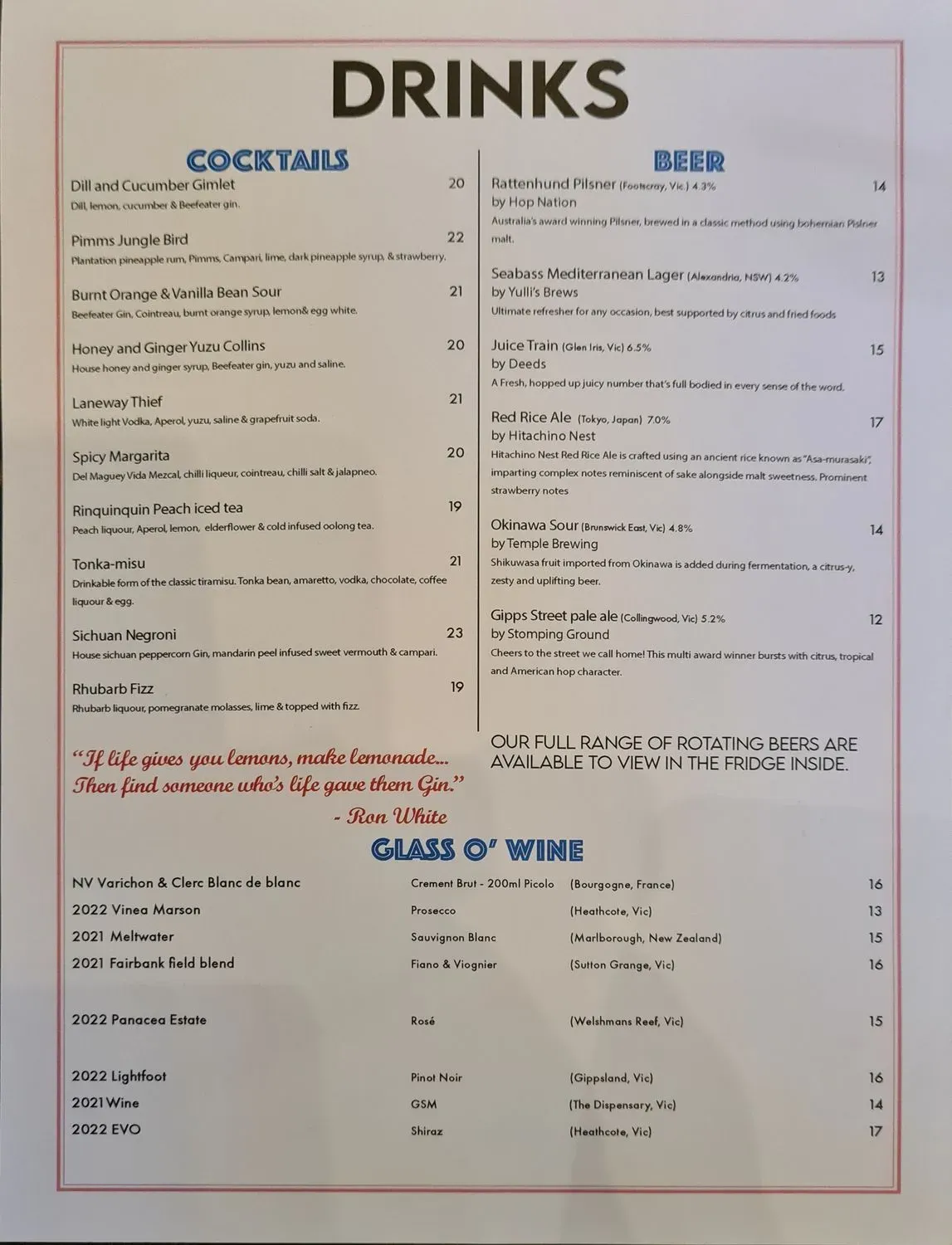 Menu 1