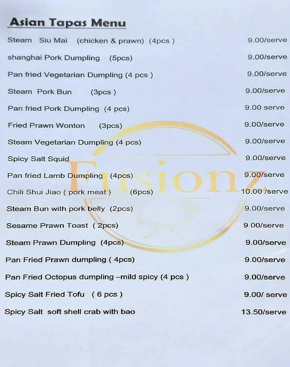 Menu 1