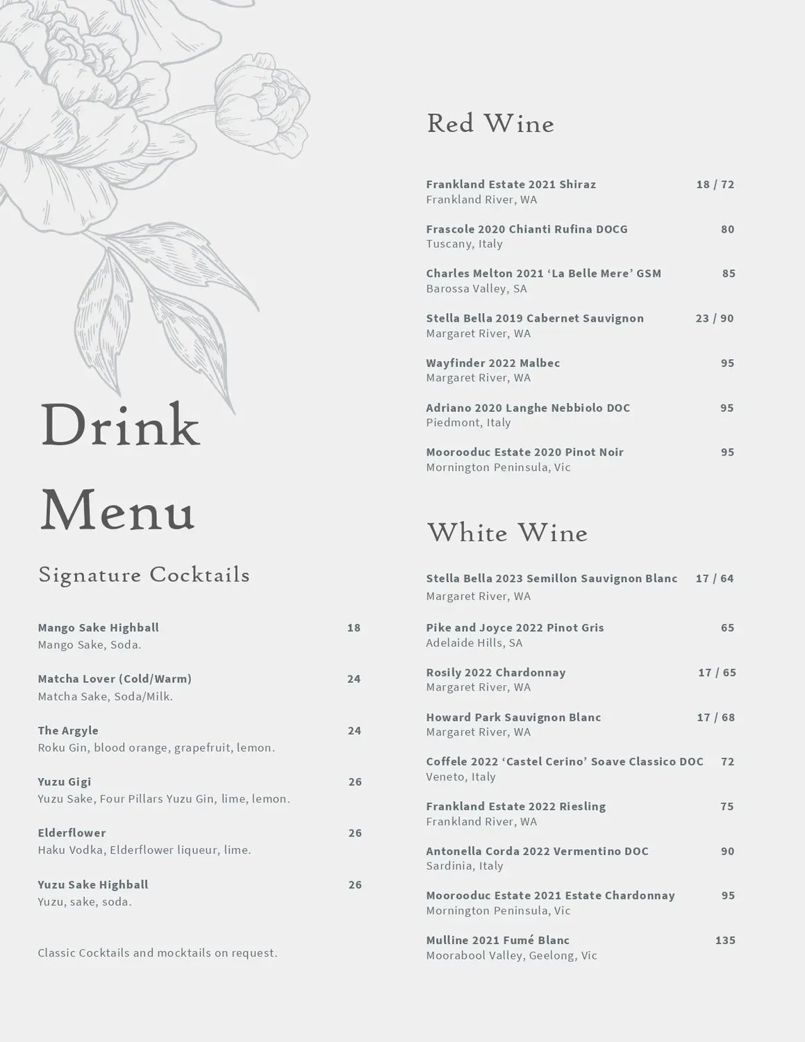 Menu 2