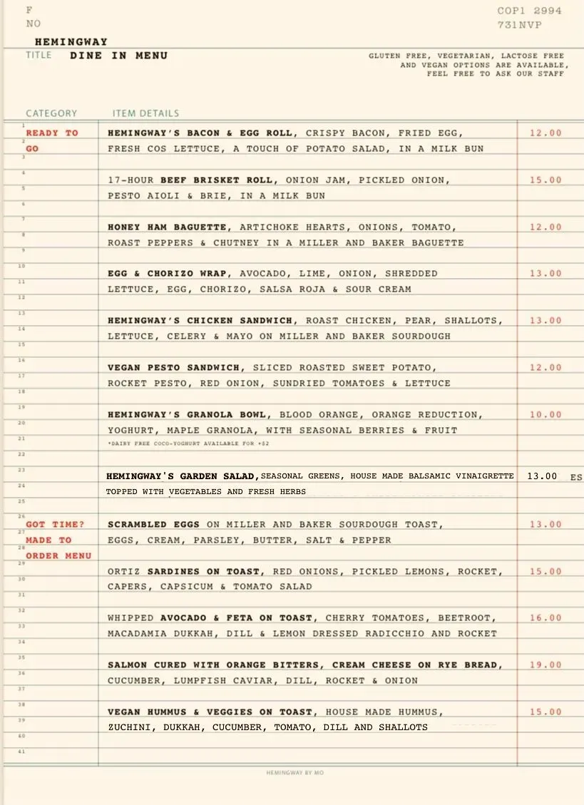 Menu 1