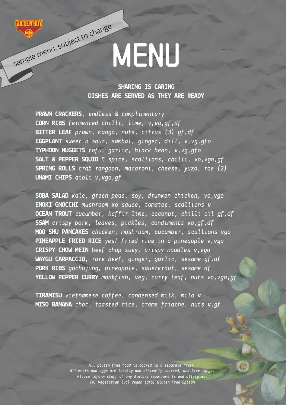 Menu 1