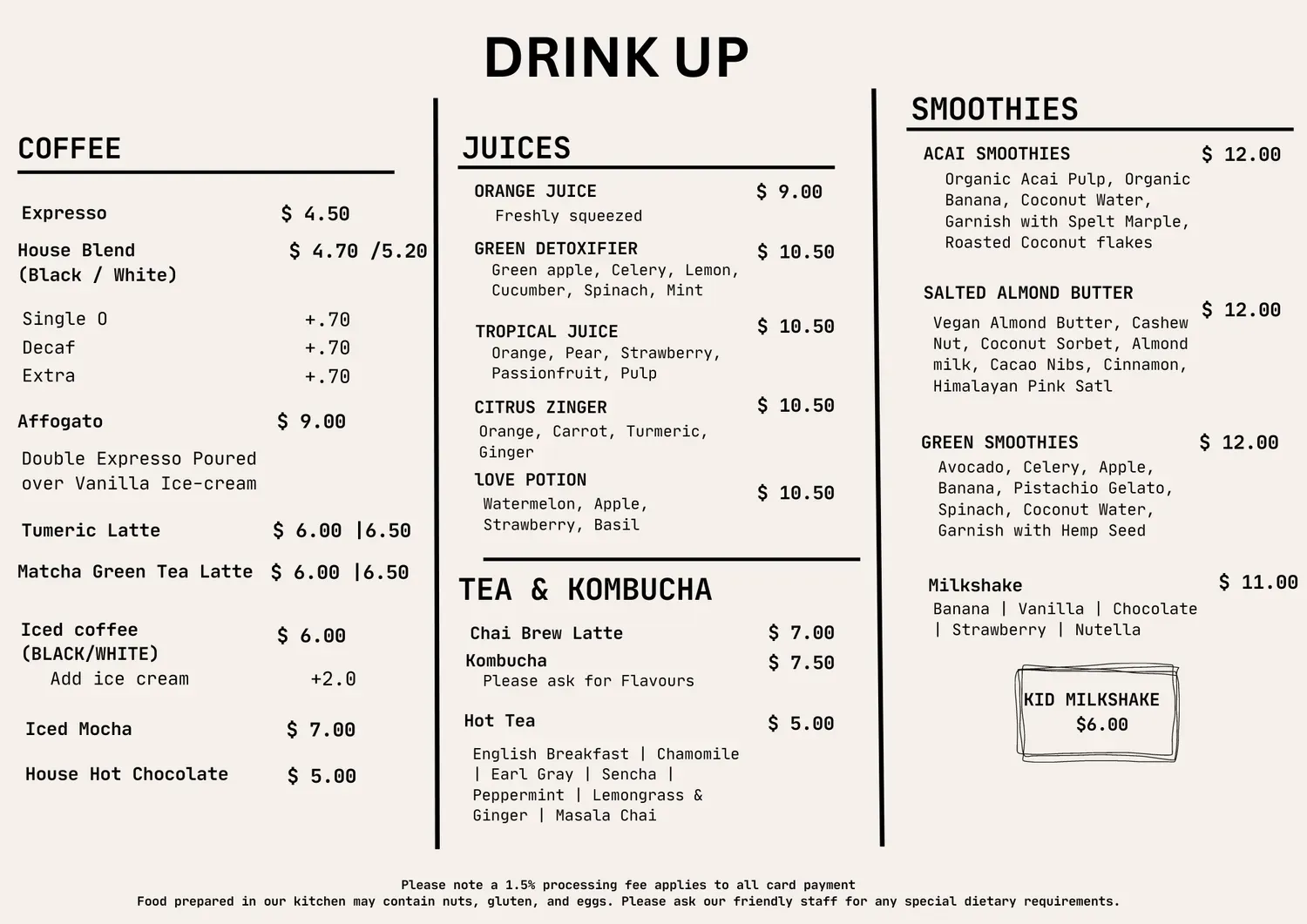 Menu 1