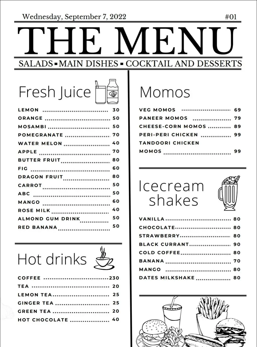 Menu 1