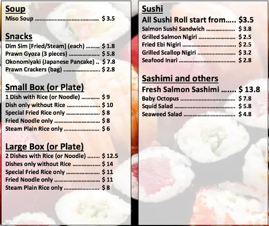 Oishi Oishi Morwell Menu | Morwell, VIC | Checkle