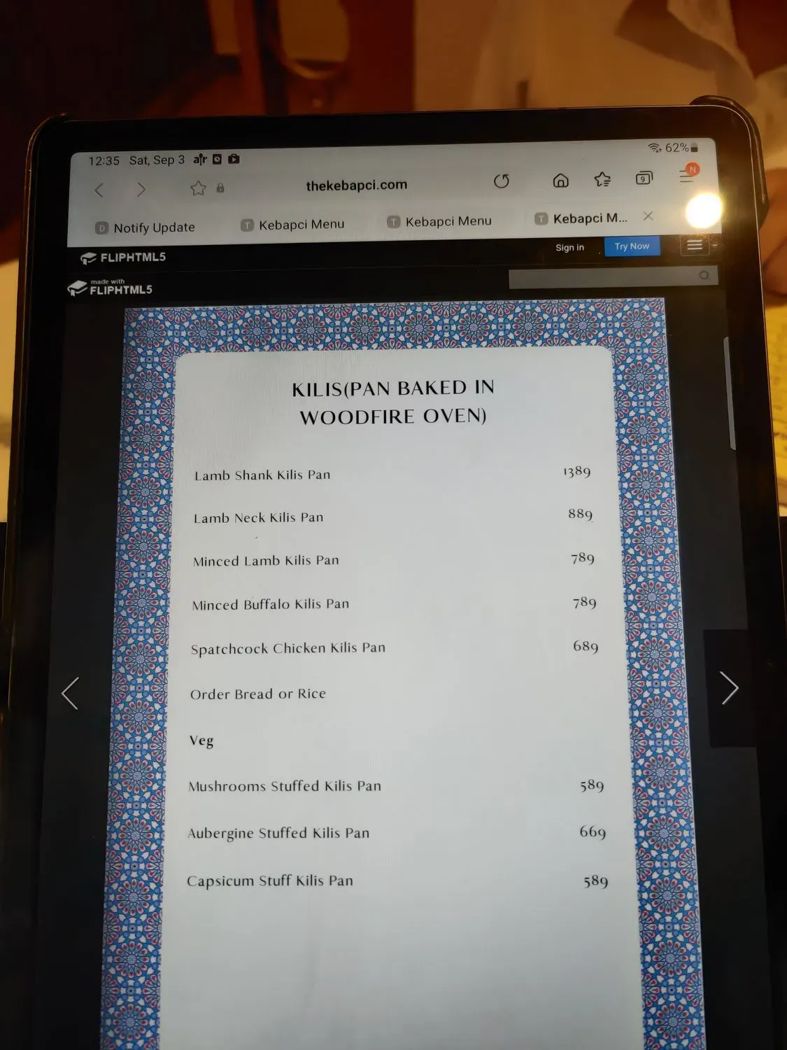 Menu 1