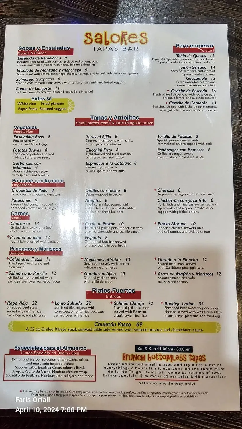 Menu 1