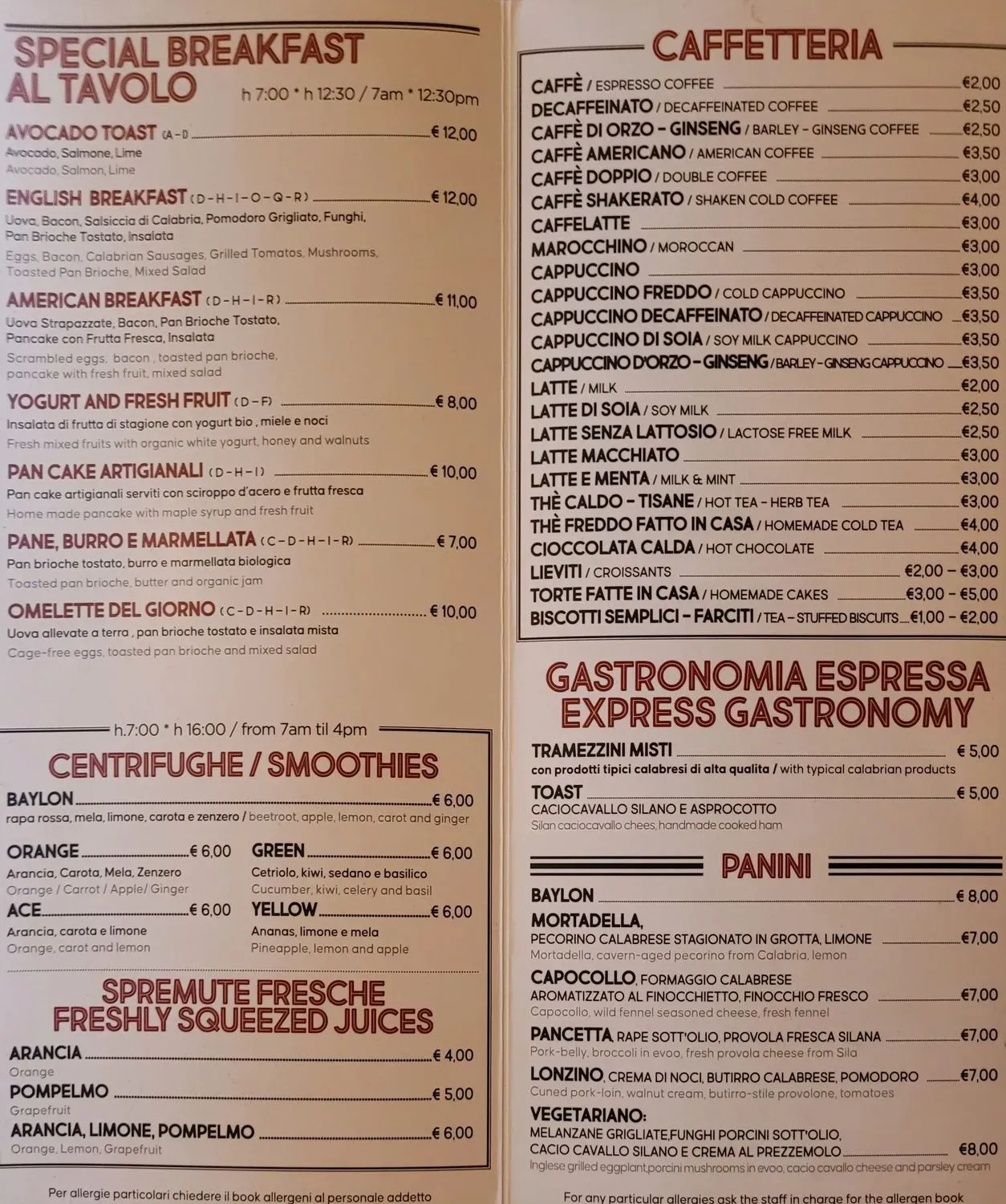 Menu 1