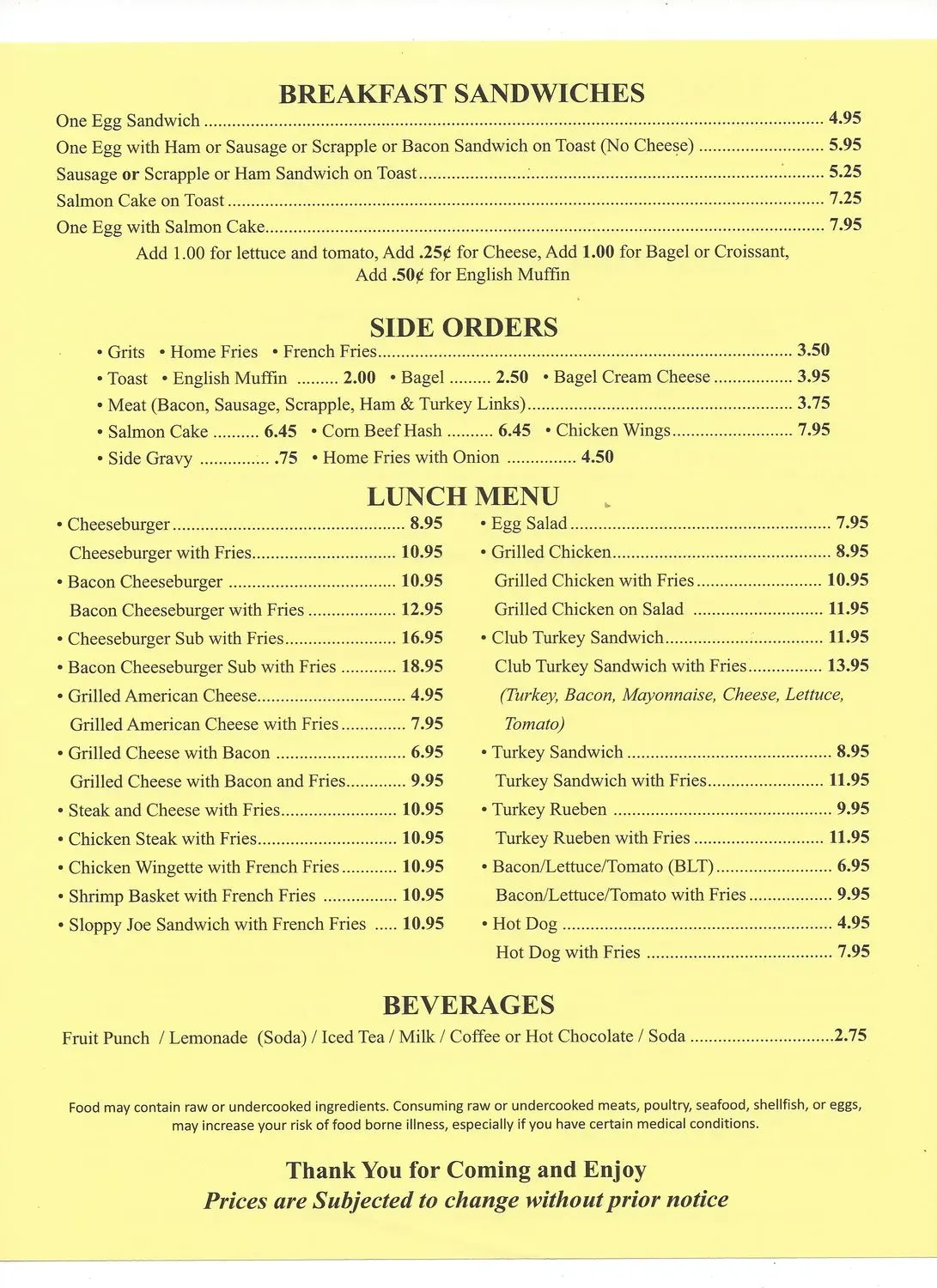 Menu 1