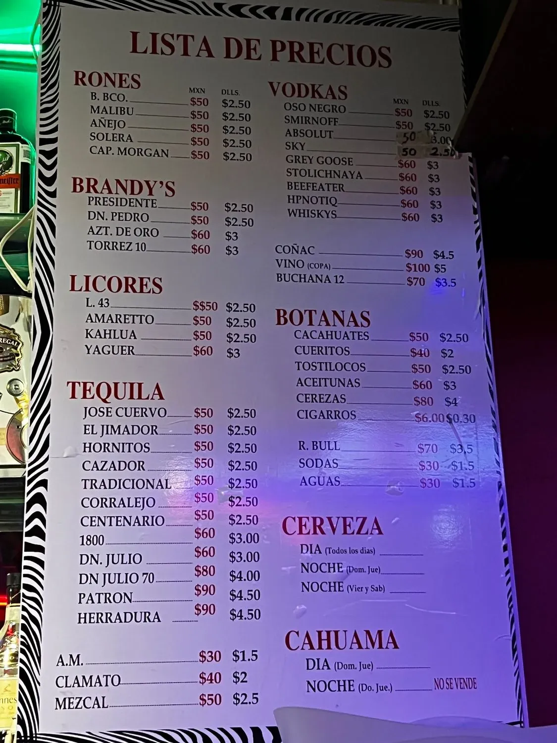 Menu 1