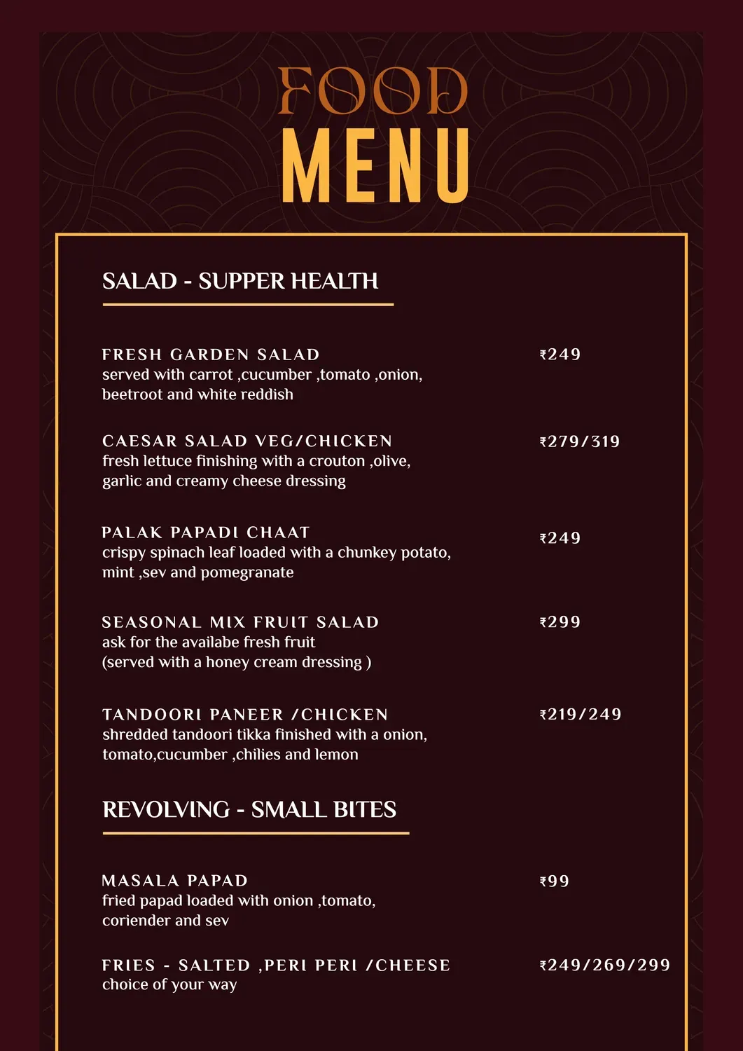 Menu 3