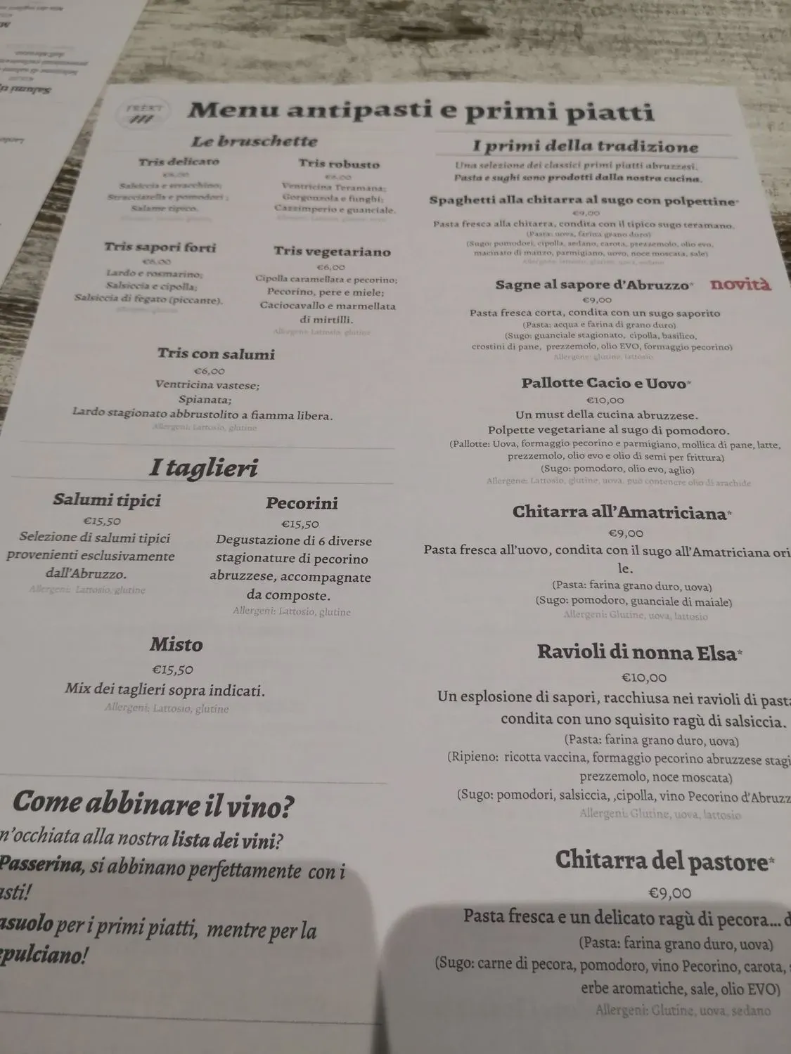 Menu 1