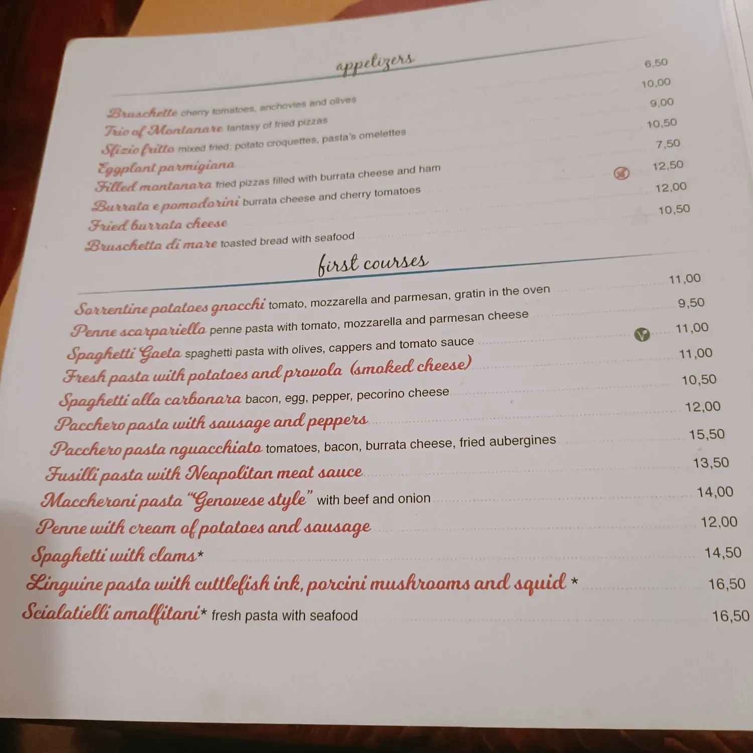 Menu 1