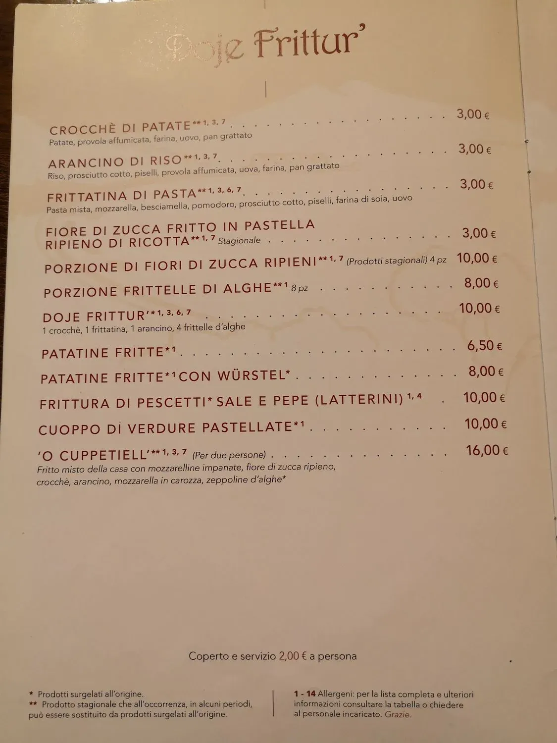 Menu 1