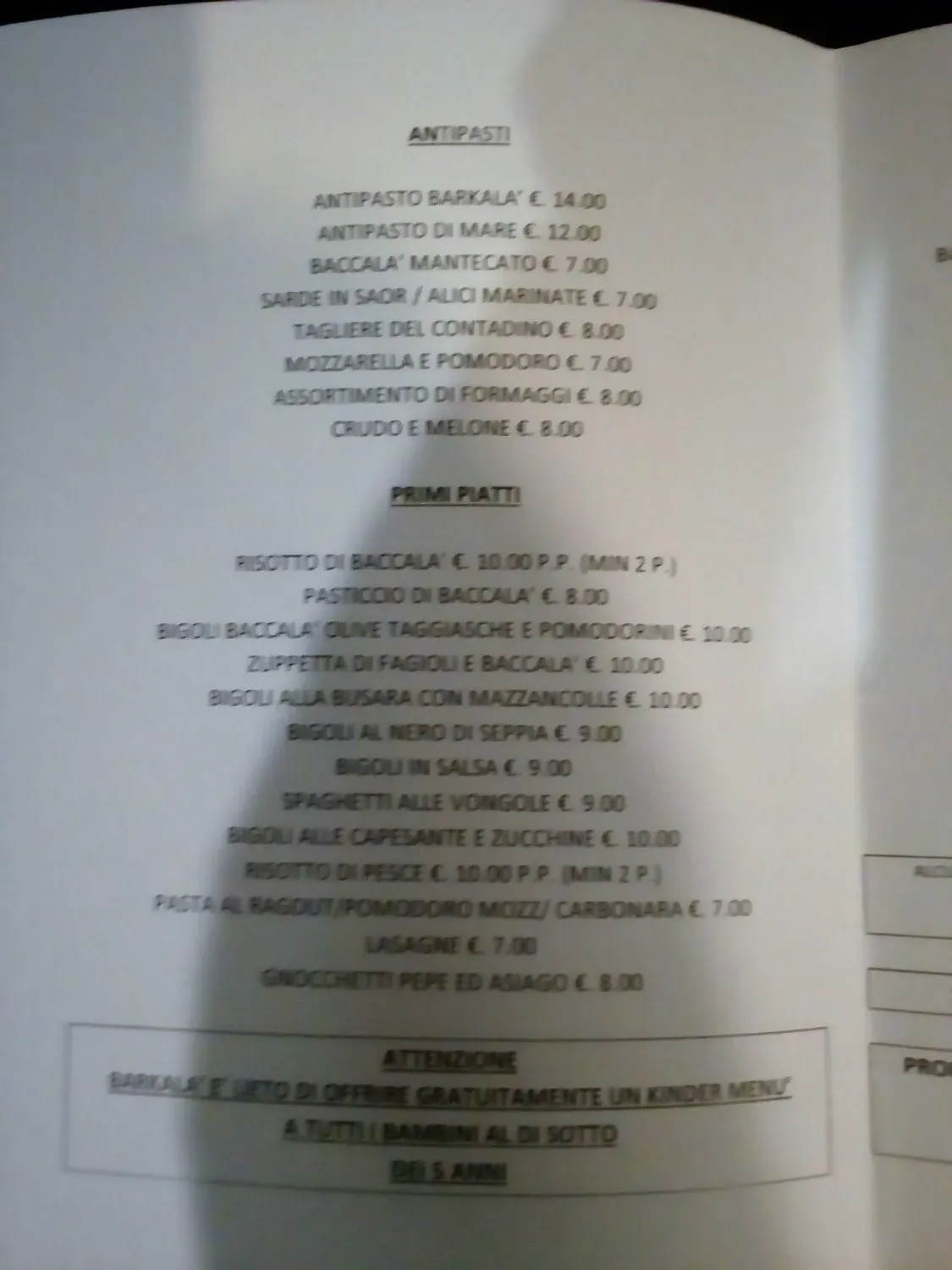 Menu 1