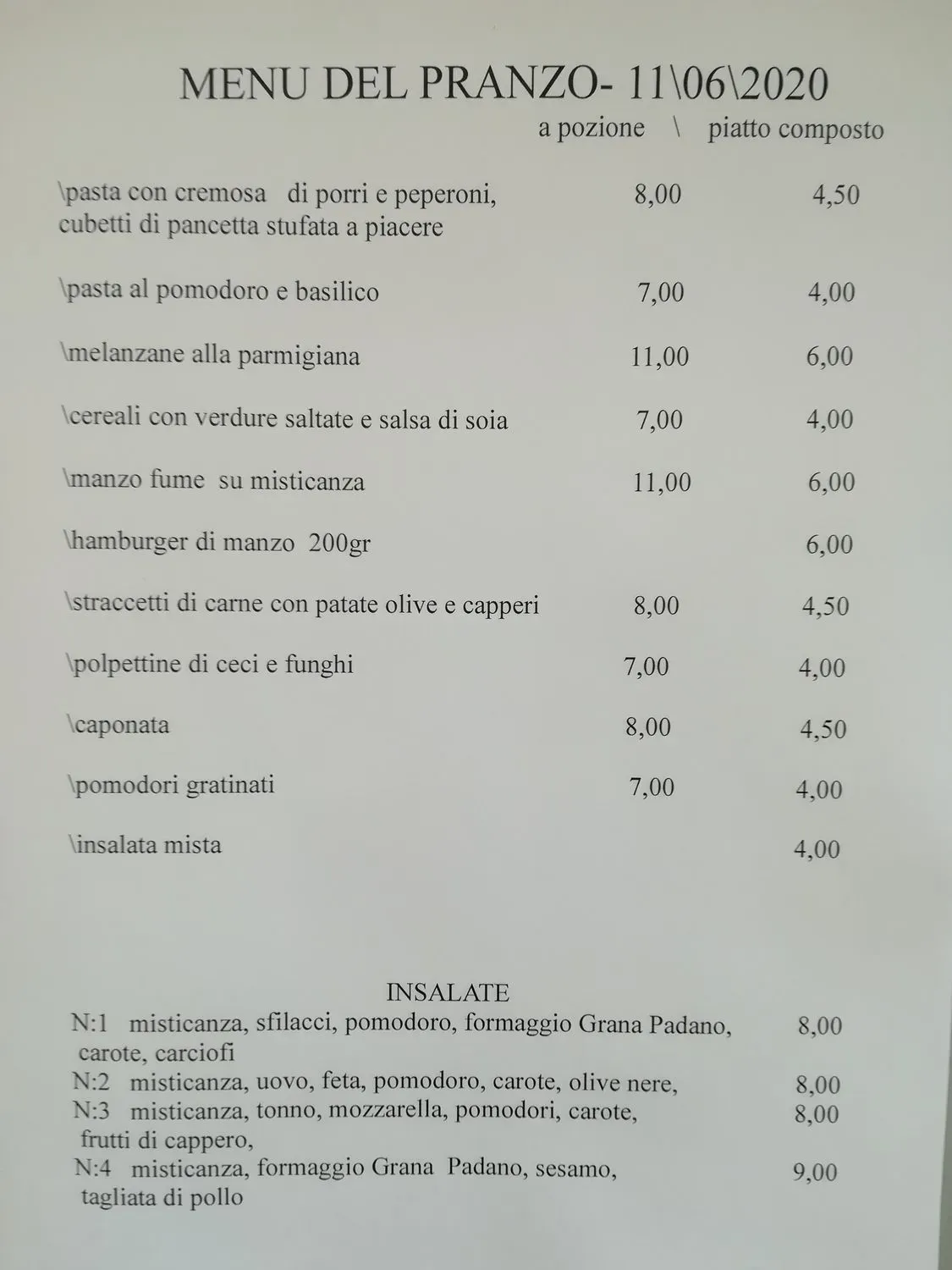 Menu 1