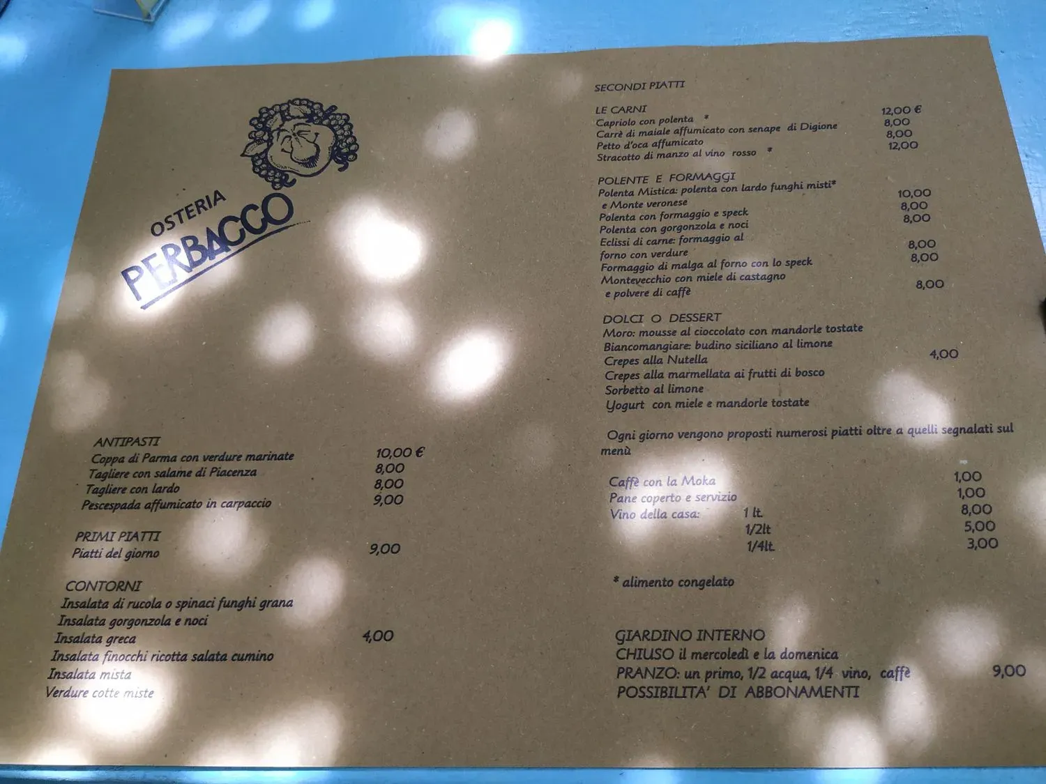 Menu 1