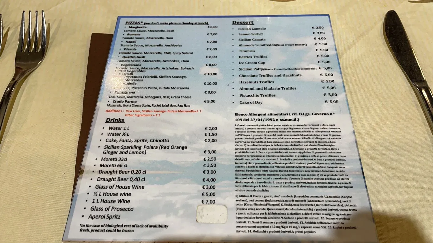 Menu 1