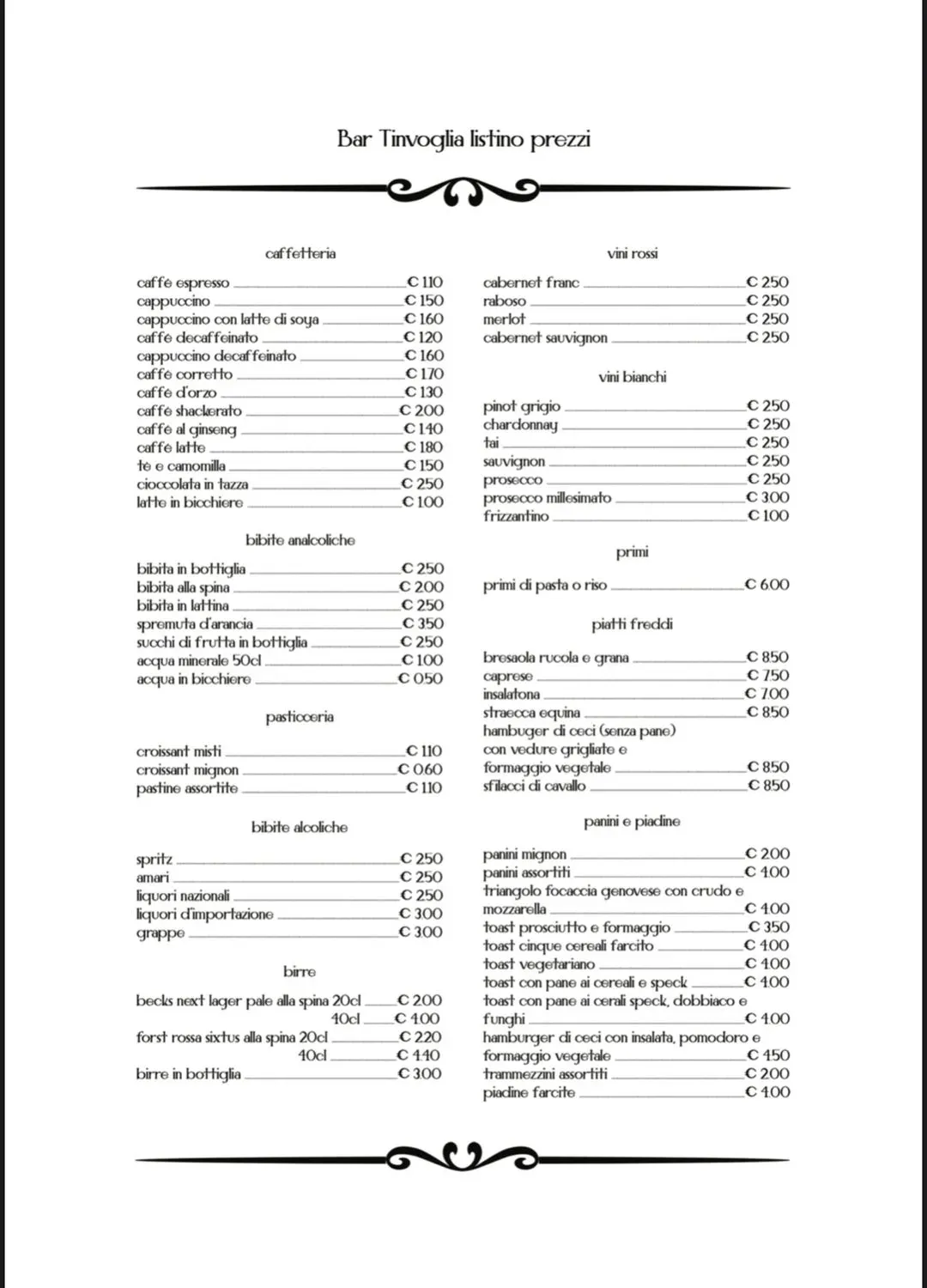 Menu 1