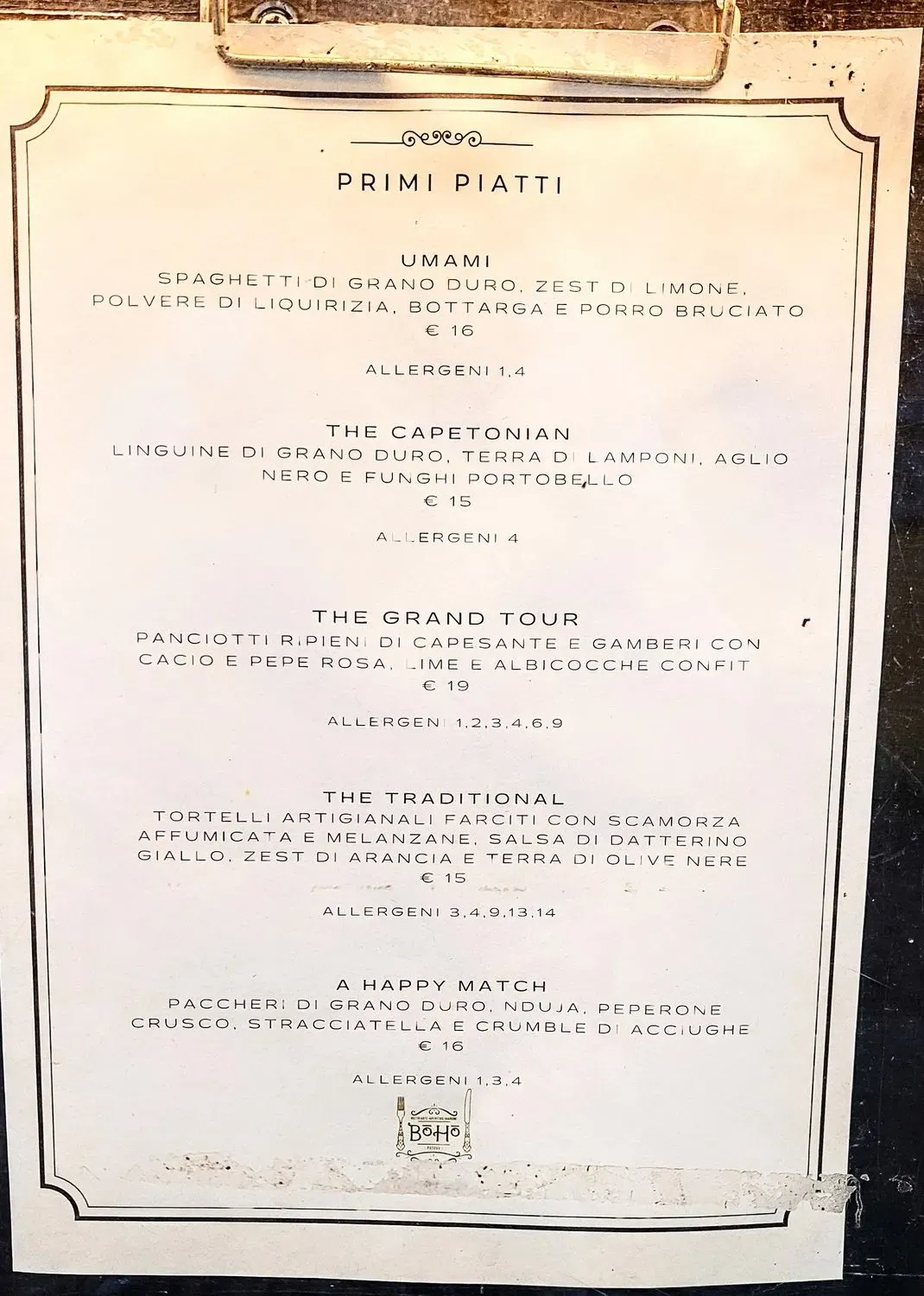 Menu 1