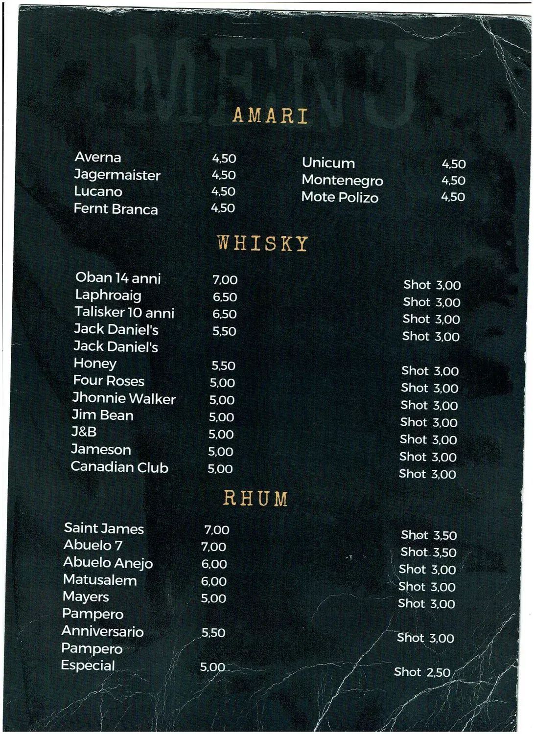 Menu 1