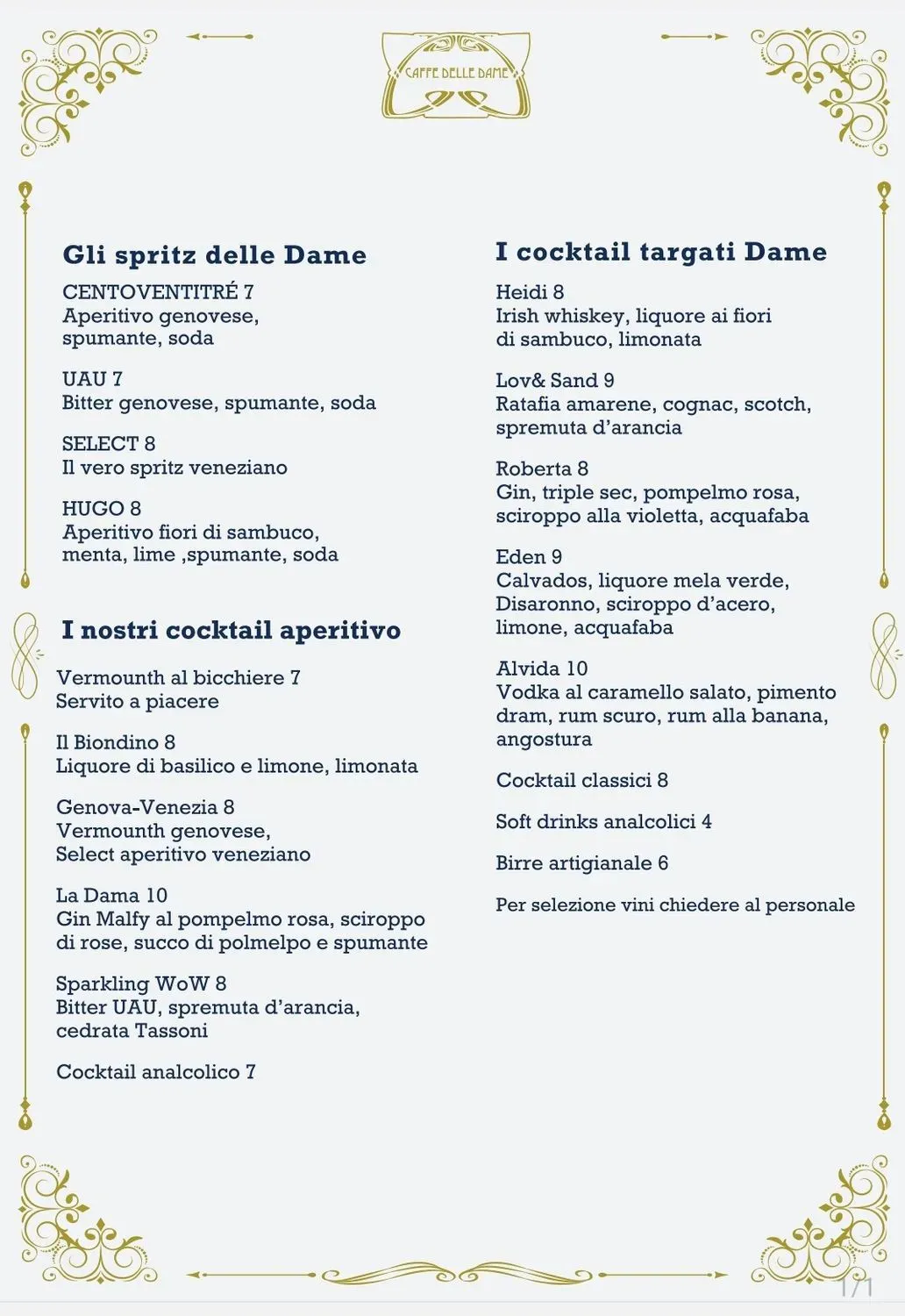 Menu 1