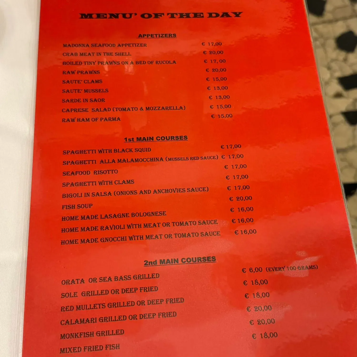 Menu 1