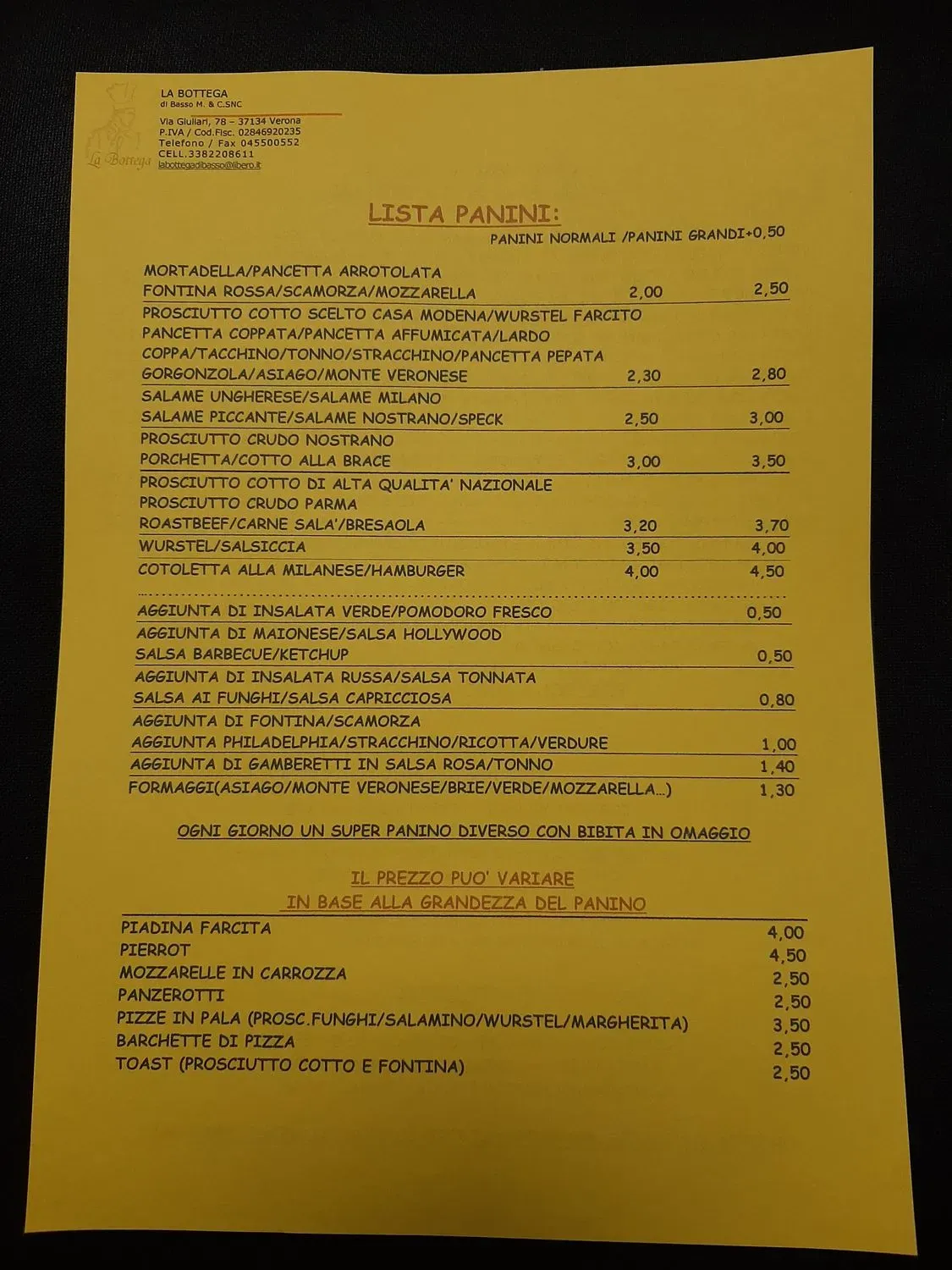 Menu 1