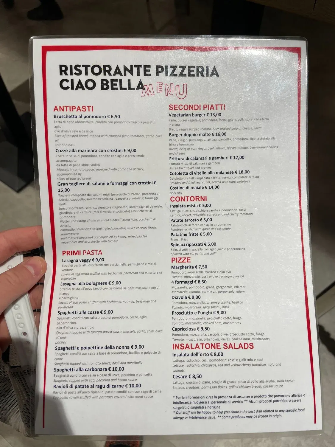 Menu 1