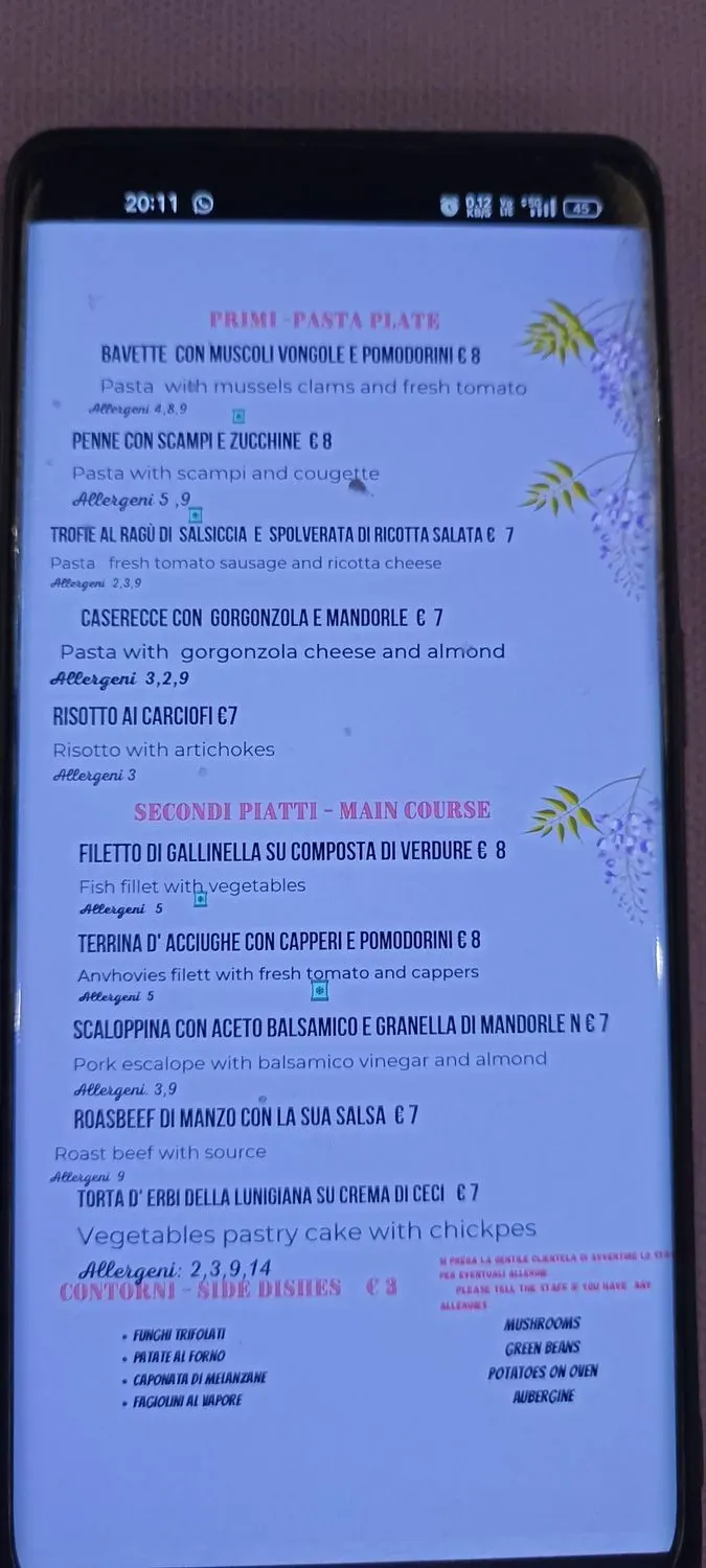 Menu 1