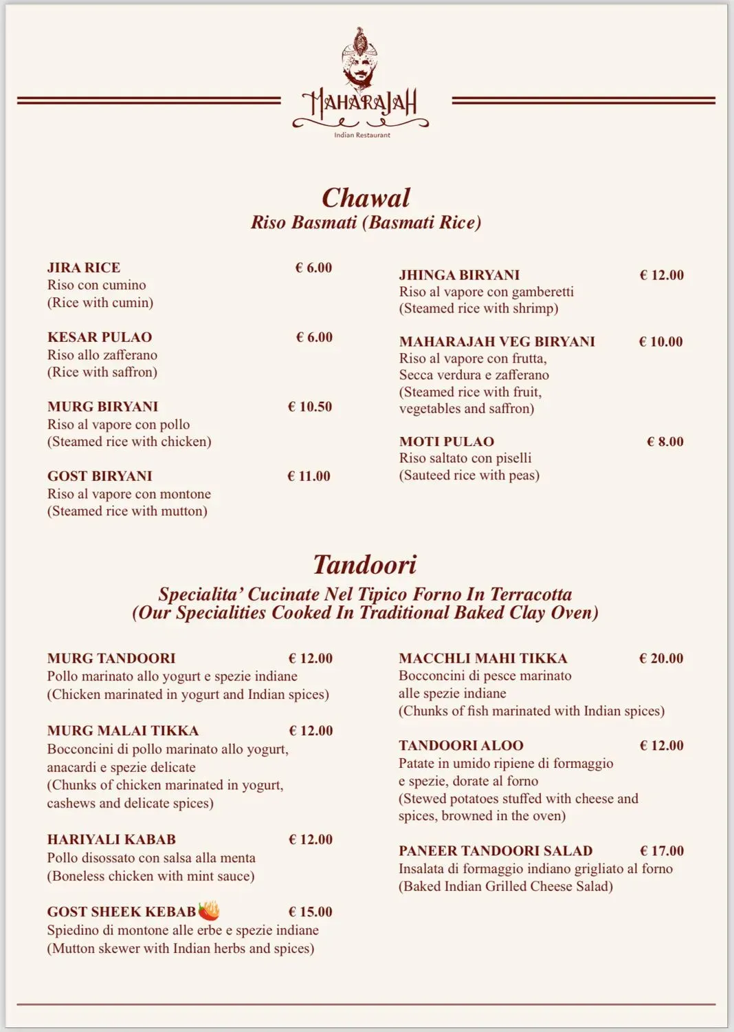 Menu 2