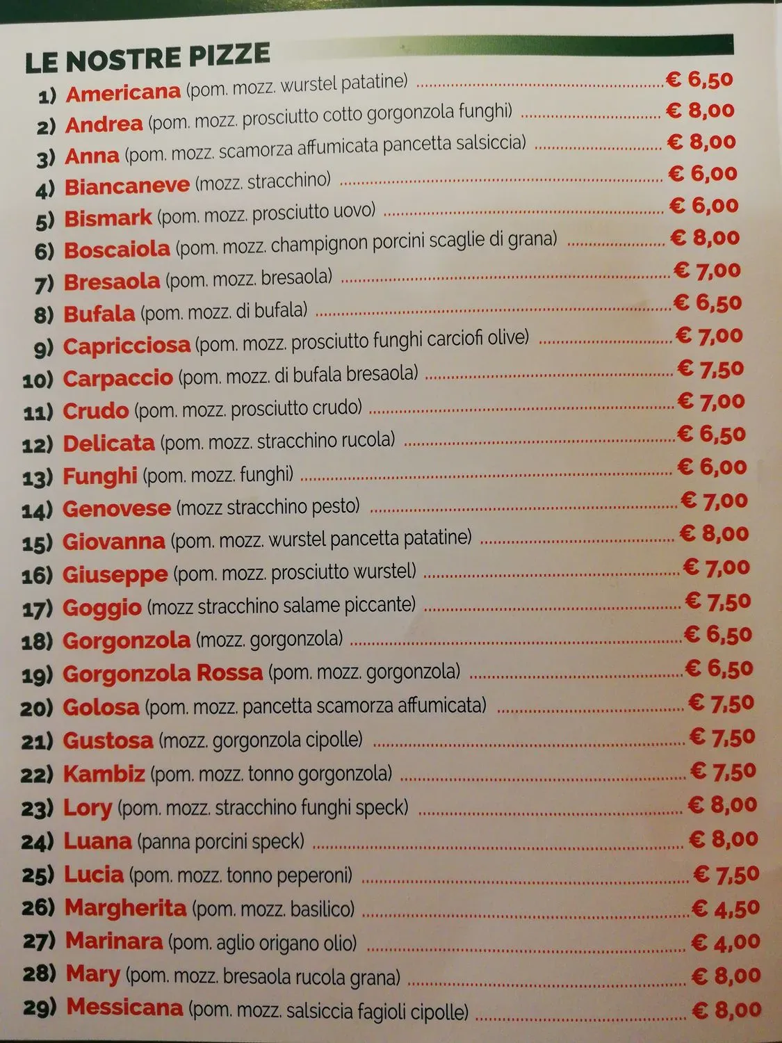 Menu 1