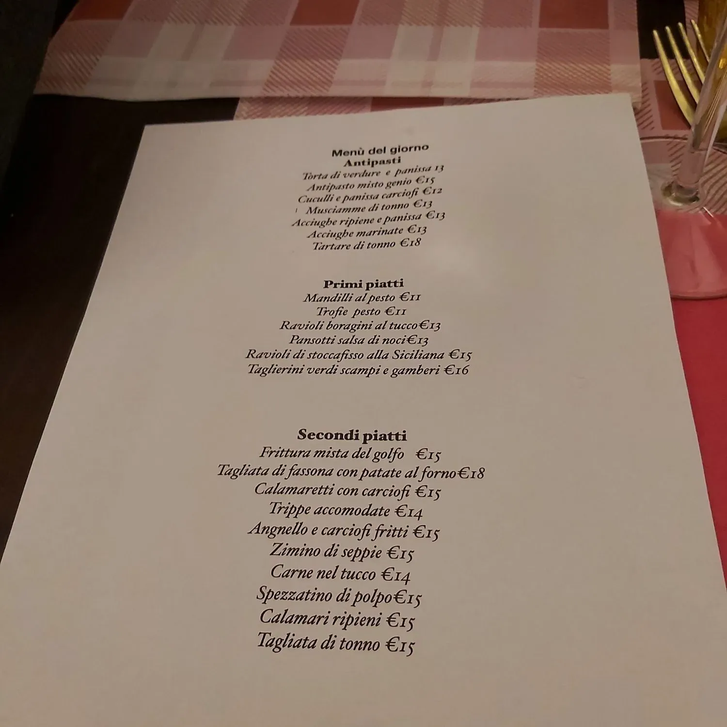 Menu 1