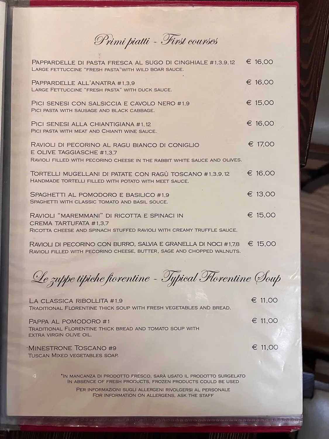 Menu 1