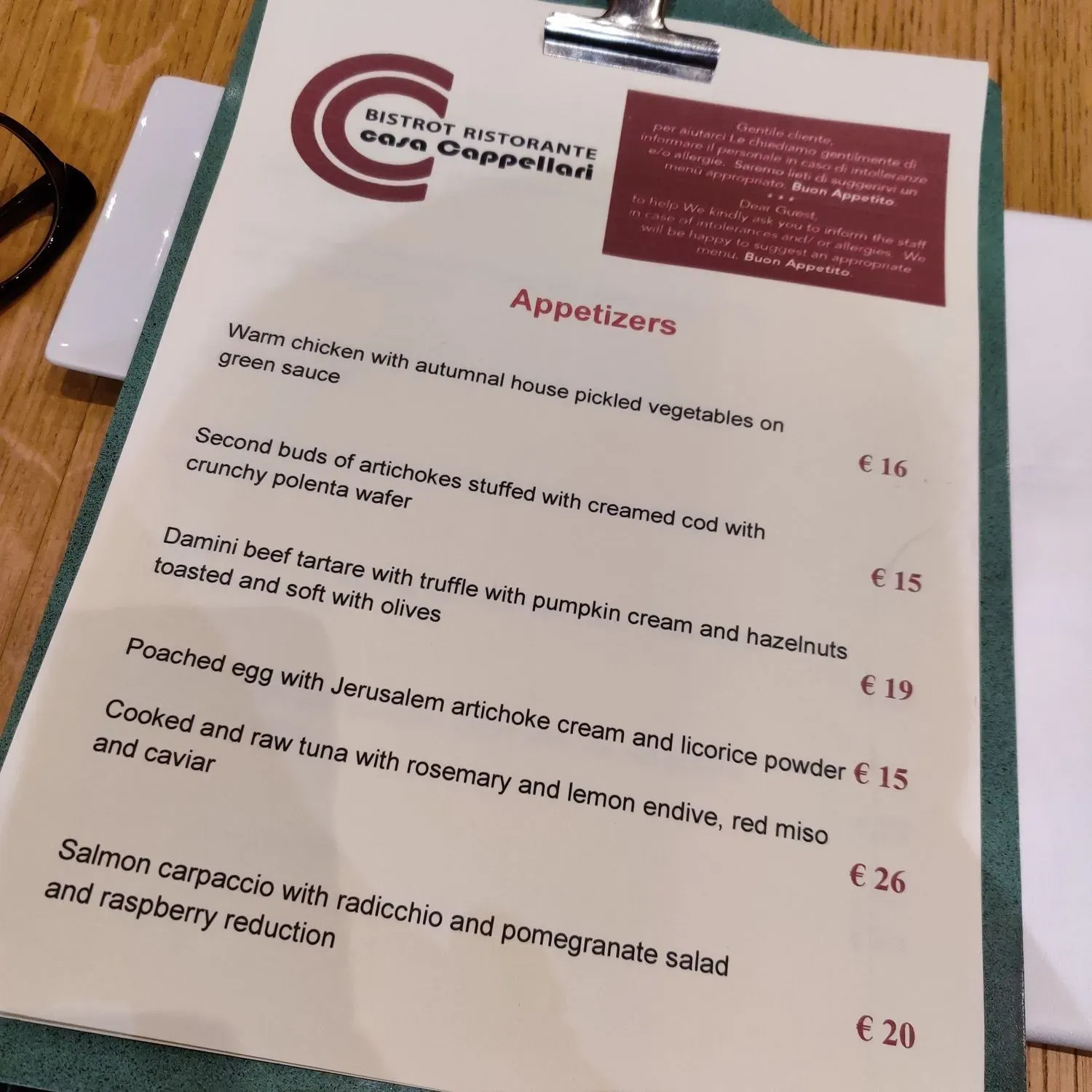 Menu 1