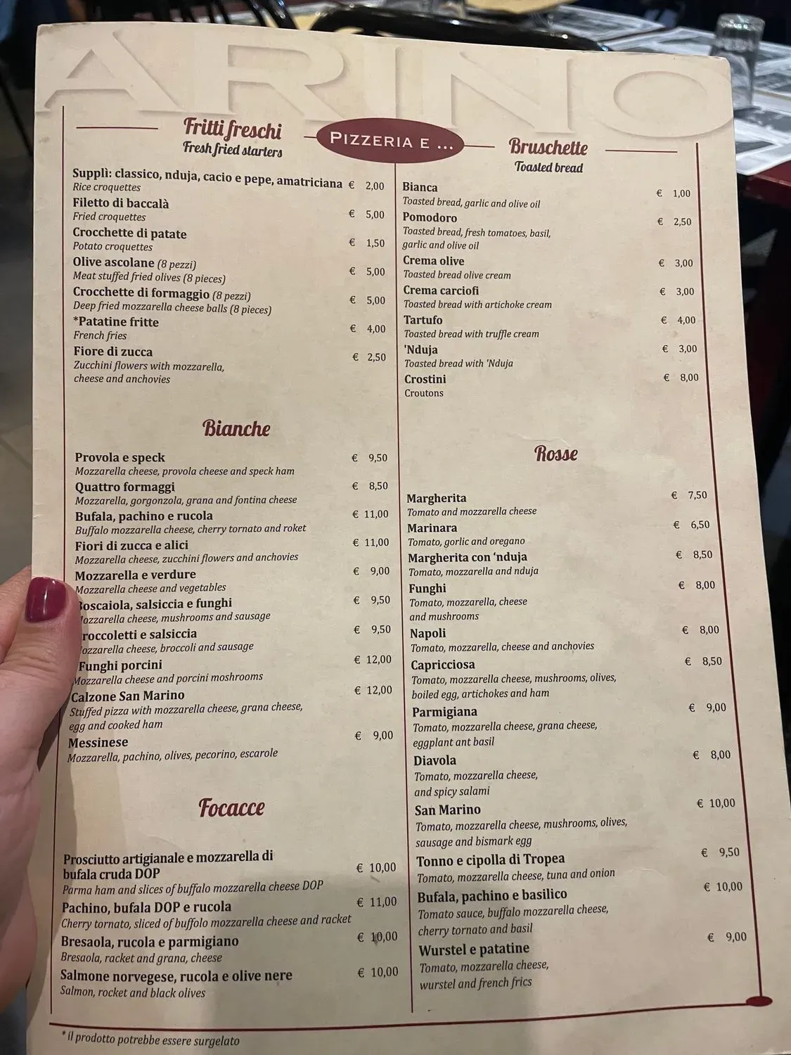 Menu 1