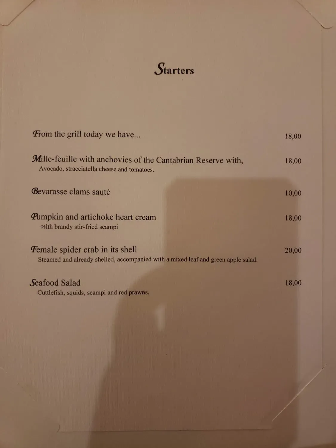 Menu 1