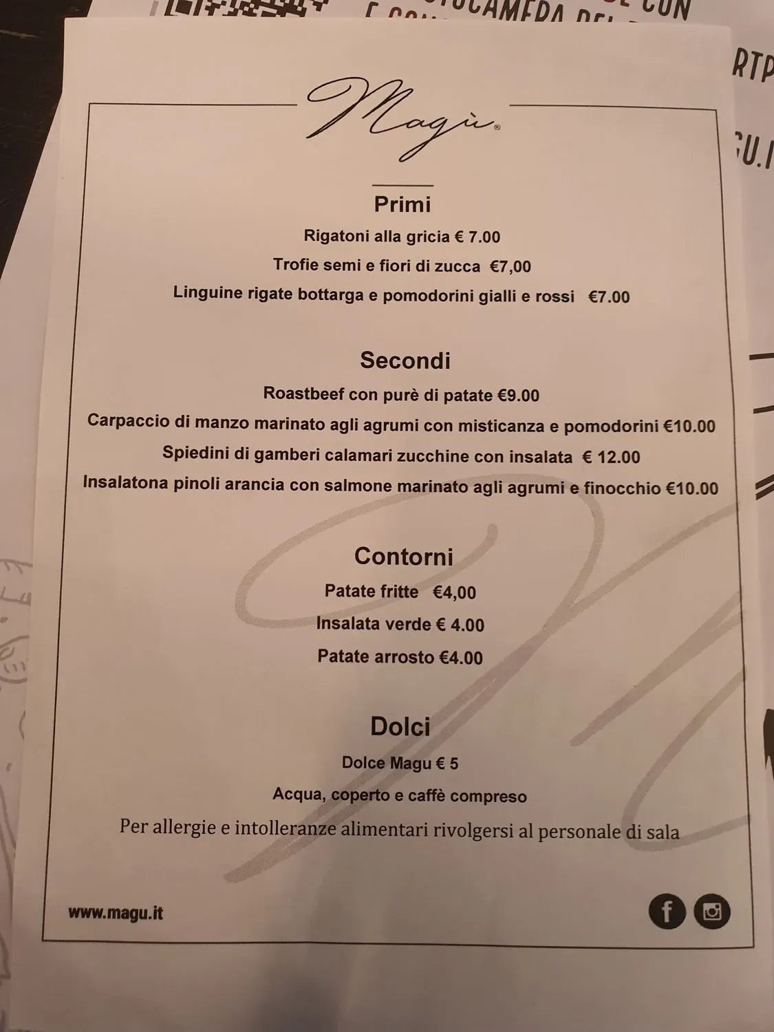 Menu 1