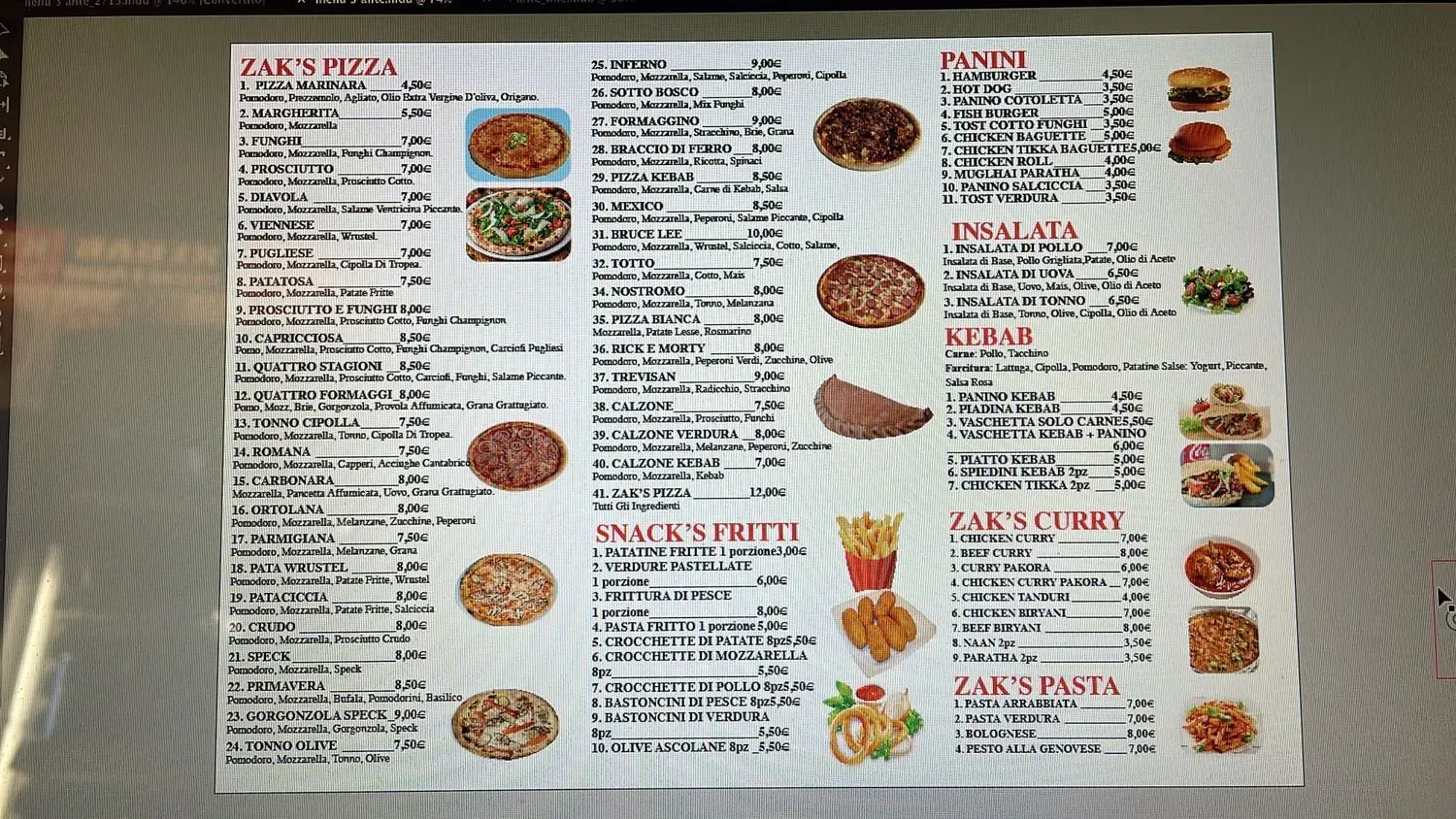 Menu 2