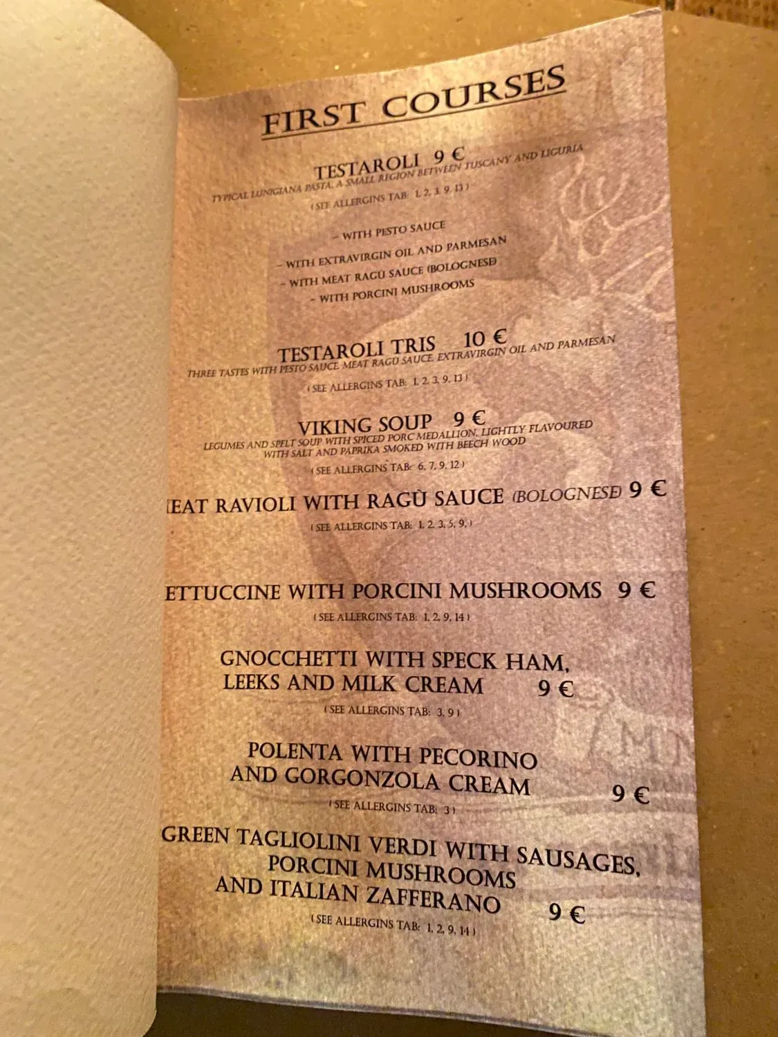 Menu 1