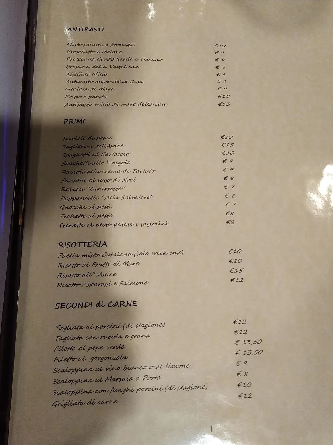 Menu 1