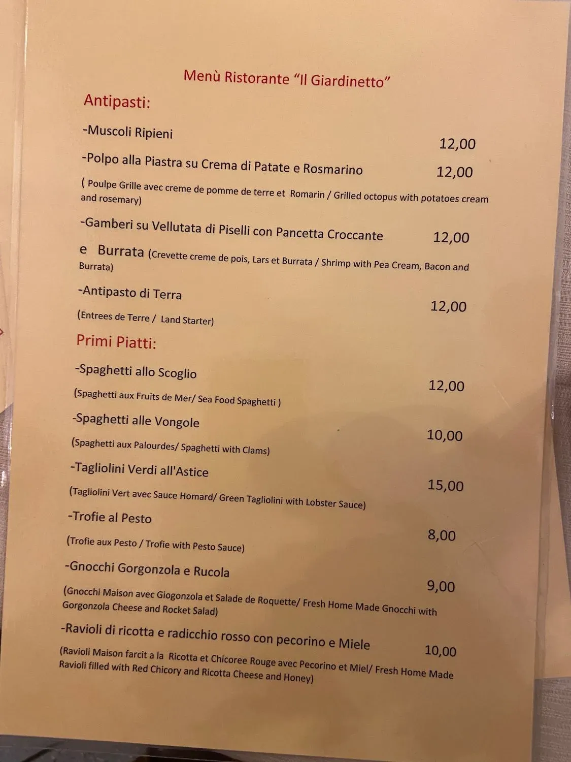 Menu 1