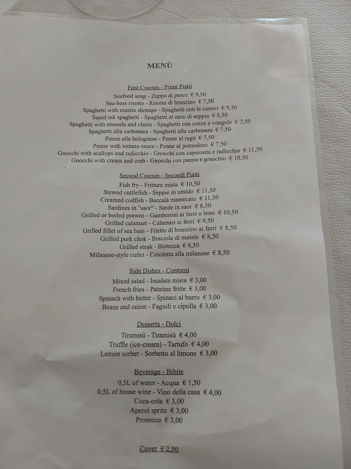 Menu 1