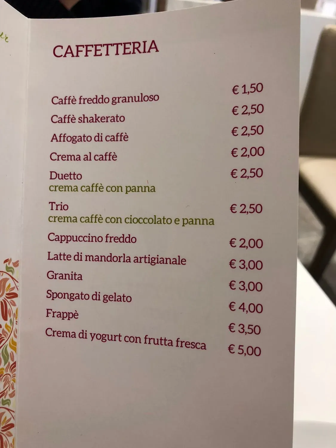 Menu 1