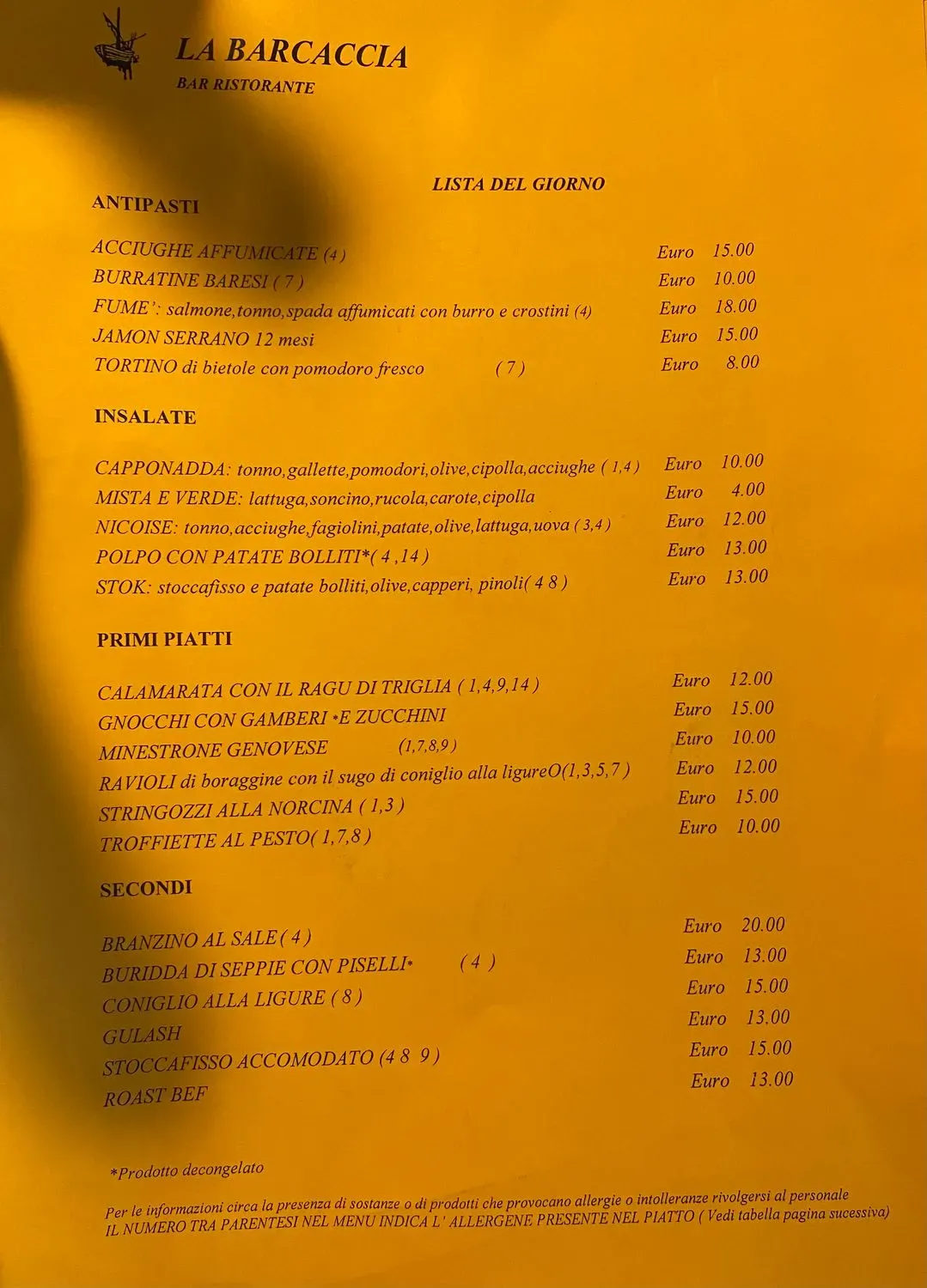 Menu 1