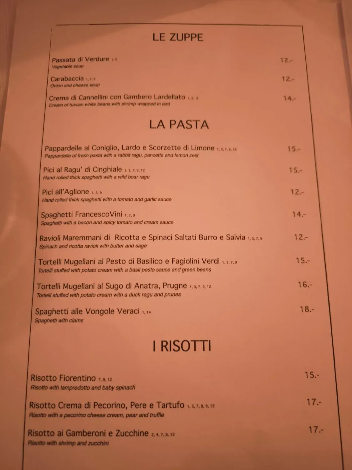 Menu 1