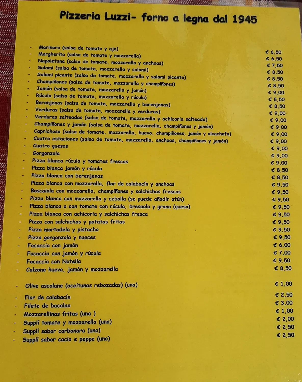 Menu 1