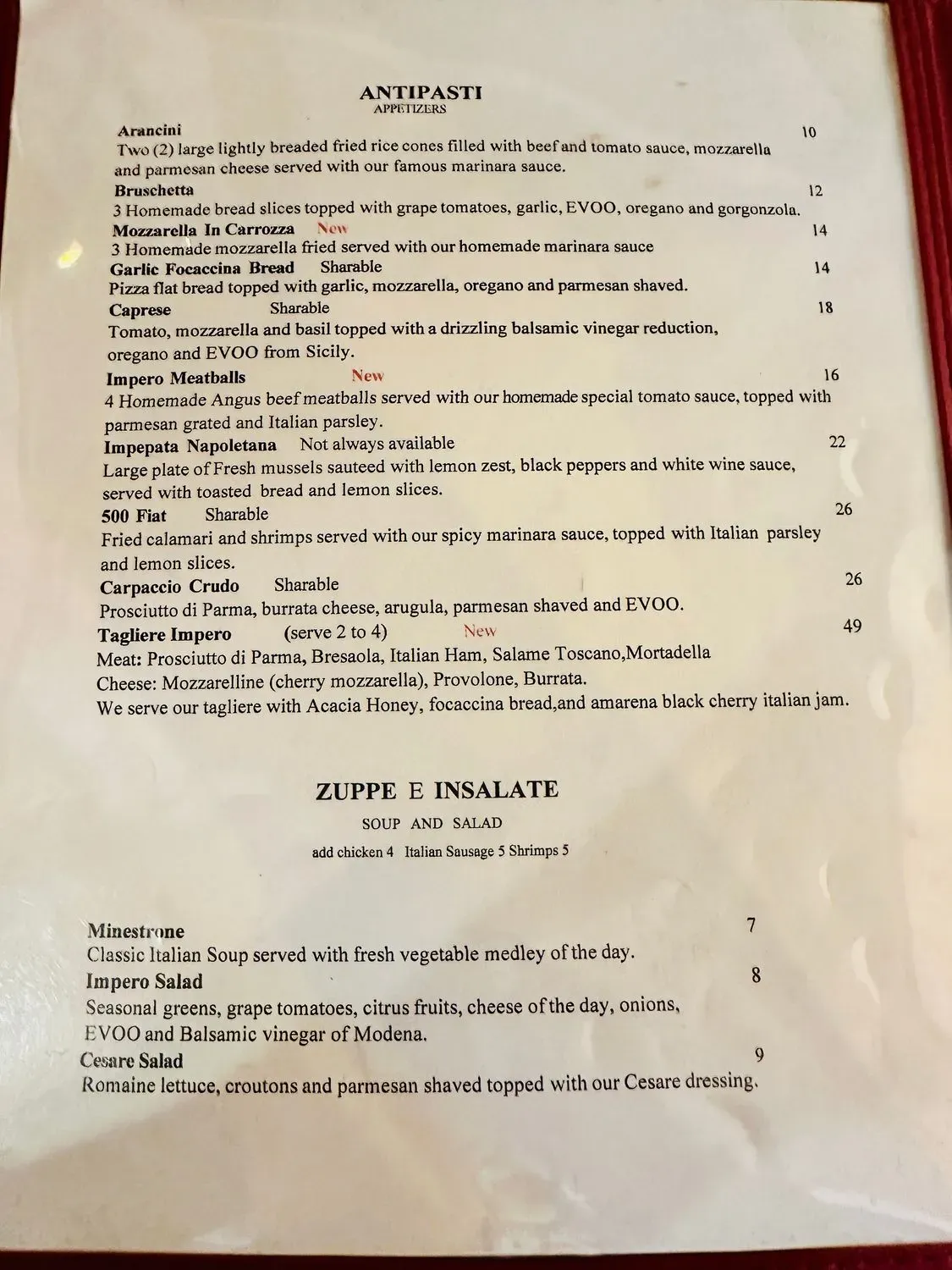 Menu 1