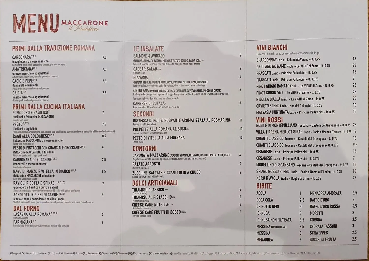 Menu 1